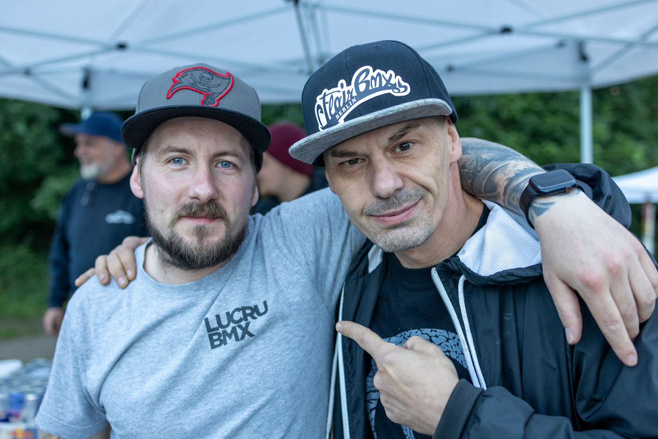 Legenden unter sich: Mike Bräutigam (links) und Thomas Ebeling