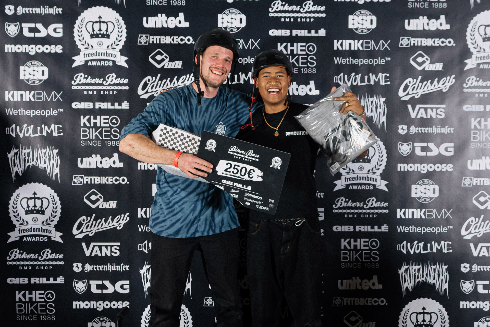 Die Gewinner des Highest Wallridebattles von Gib Rille: Fabian Bongers und Sikharin Supanmart