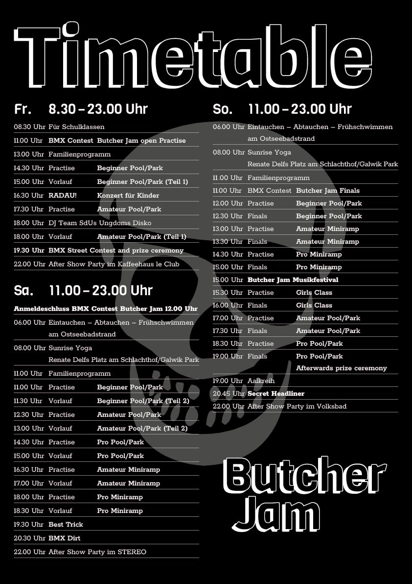 Die Sportpiraten laden auch 2025 wieder zum Butcher Jam im Schlachthof Flensburg ein. Hier erfährst du mehr.