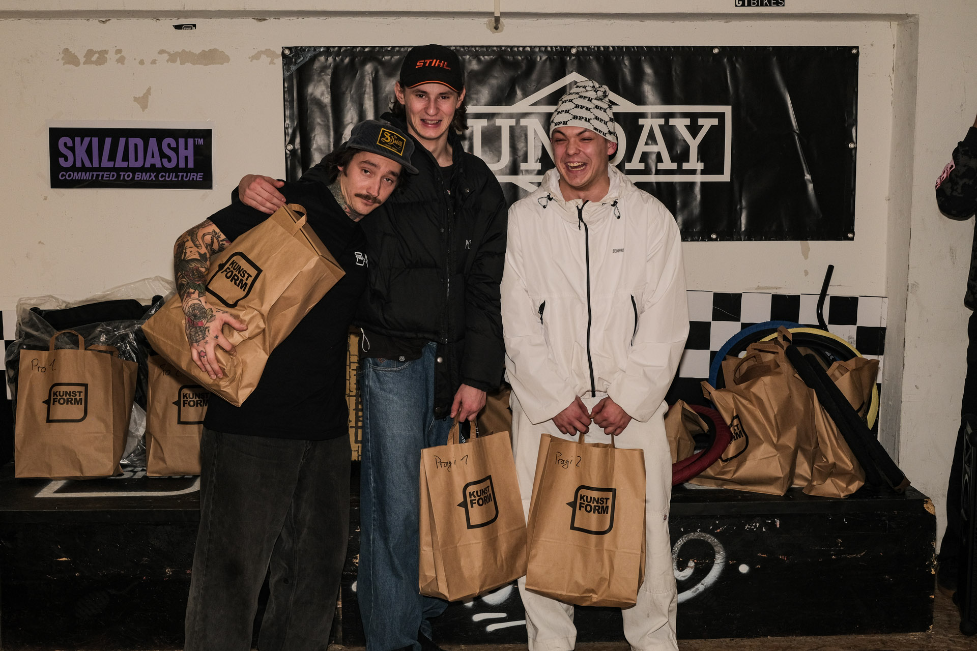 V. l. n. r.: Kevin Nikulski, Myrolsav Kocach und Herman Dzusov