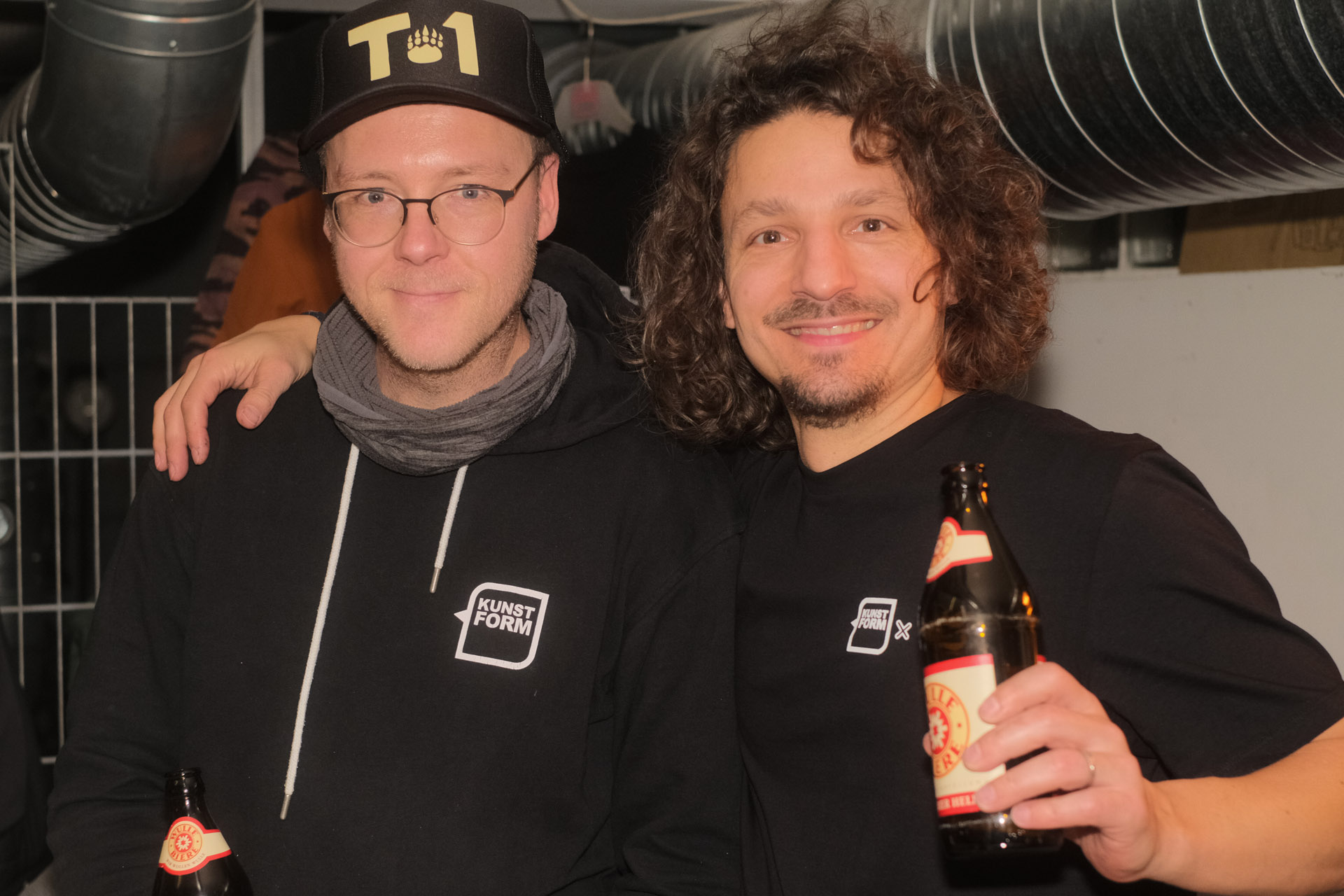 kunstform-Mitarbeiter John Krämer und sein Chef, Seppl Pospischil 