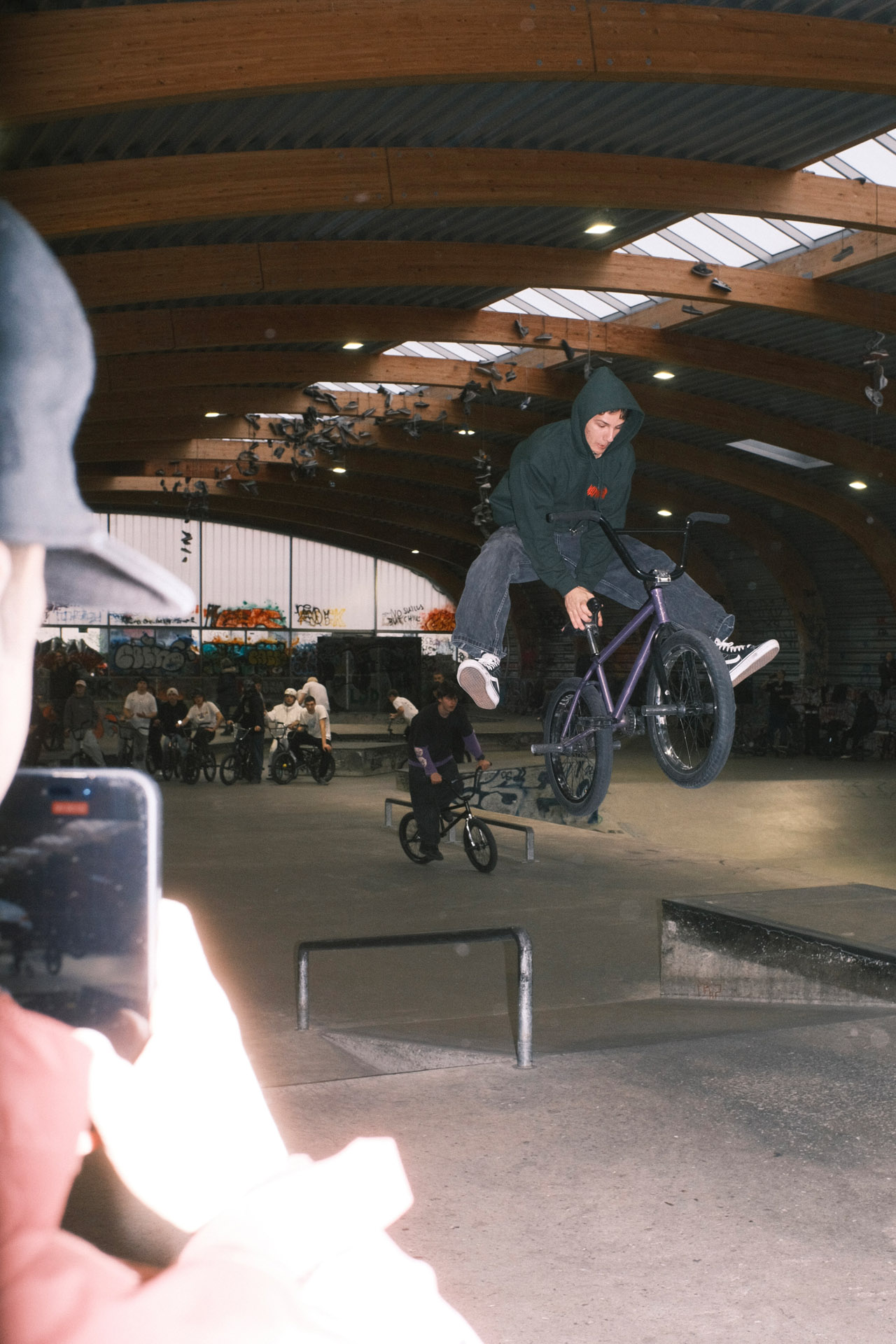 Ohne Frage der Best Trick der Railsession: Noah Martella mit einem Railride to Canonball. Schmecki! Foto: Tim Schoberth
