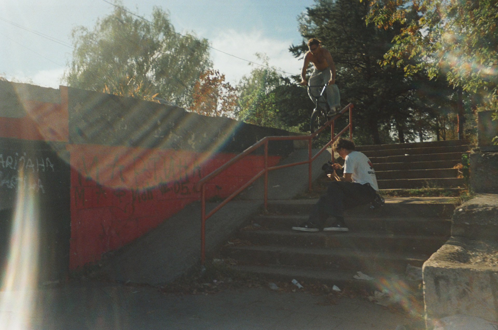 Neno and his first kink rail ever. Skopje