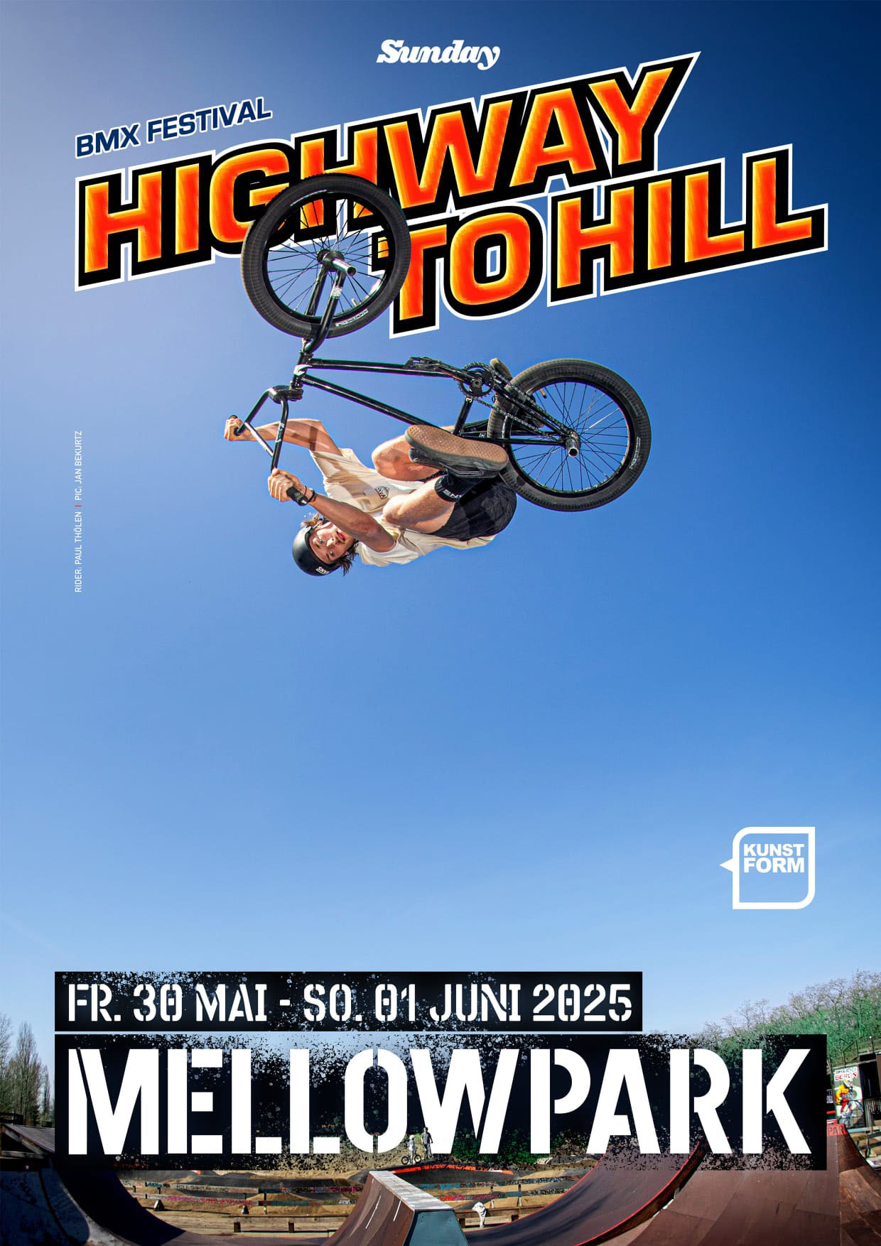 Achtung, Ausrufezeicheneskalation! Der Highway to Hill im Mellowpark Berlin feiert in diesem Jahr seinen 25. Geburtstag! Nicht verpassen!