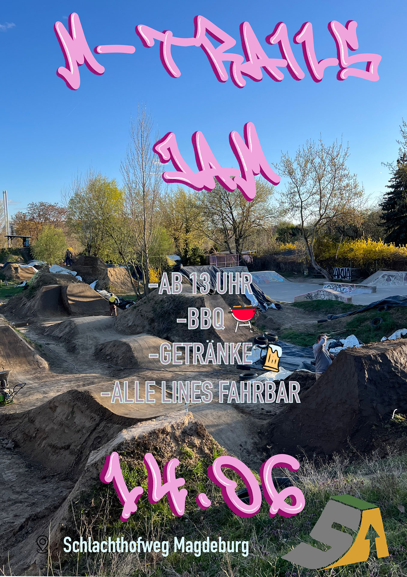 Yo Leute, es ist wieder so weit! Der M-TRAILS JAM steht vor der Tür, am 14. Juni 2025 wird in Magdeburg wieder ordentlich geshreddet!