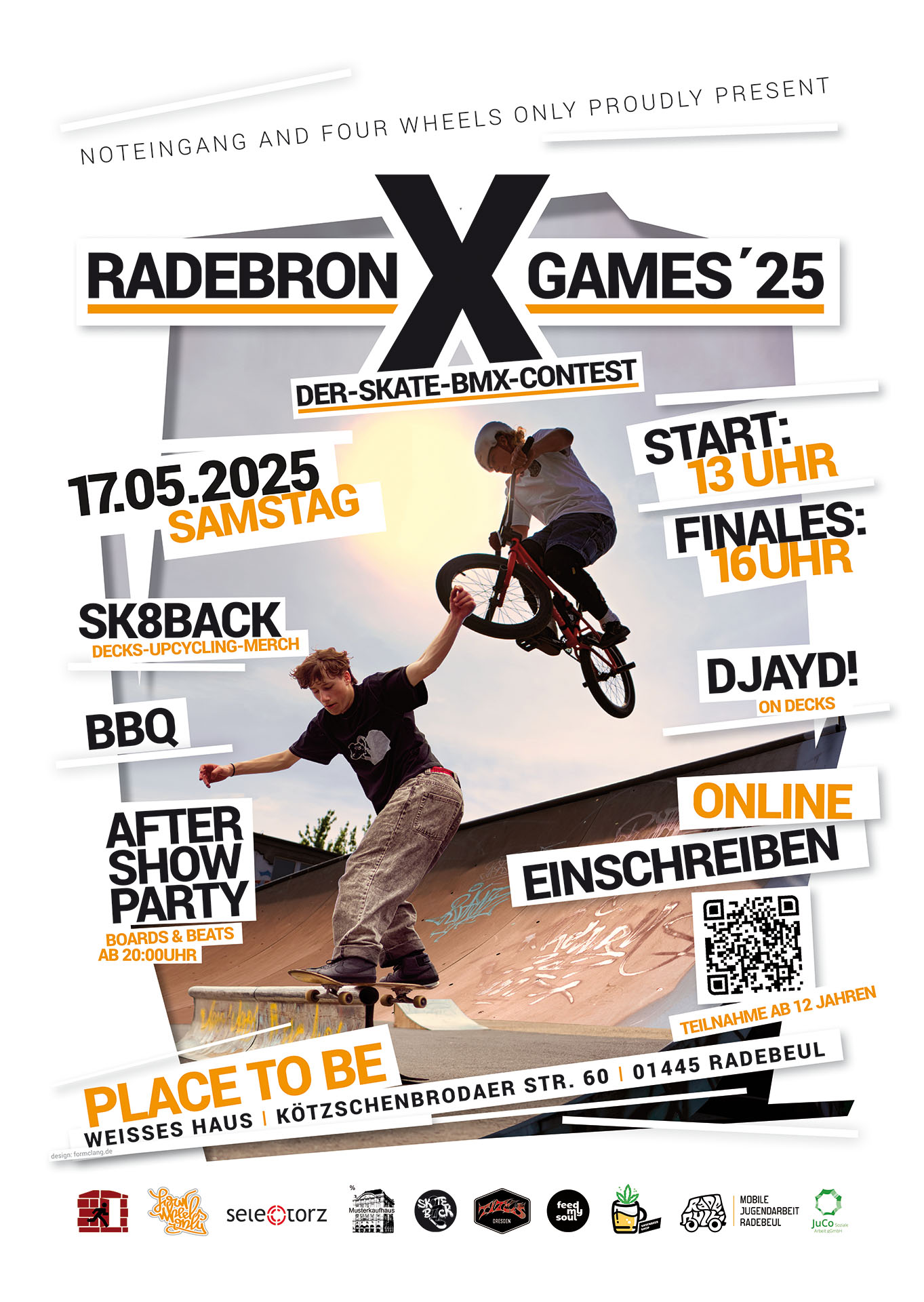 Save the date! Die RadebronXGames gehen am 17. Mai 2025 in vor den Toren Dresdens die nächste Runde. Hier erfährst du mehr.