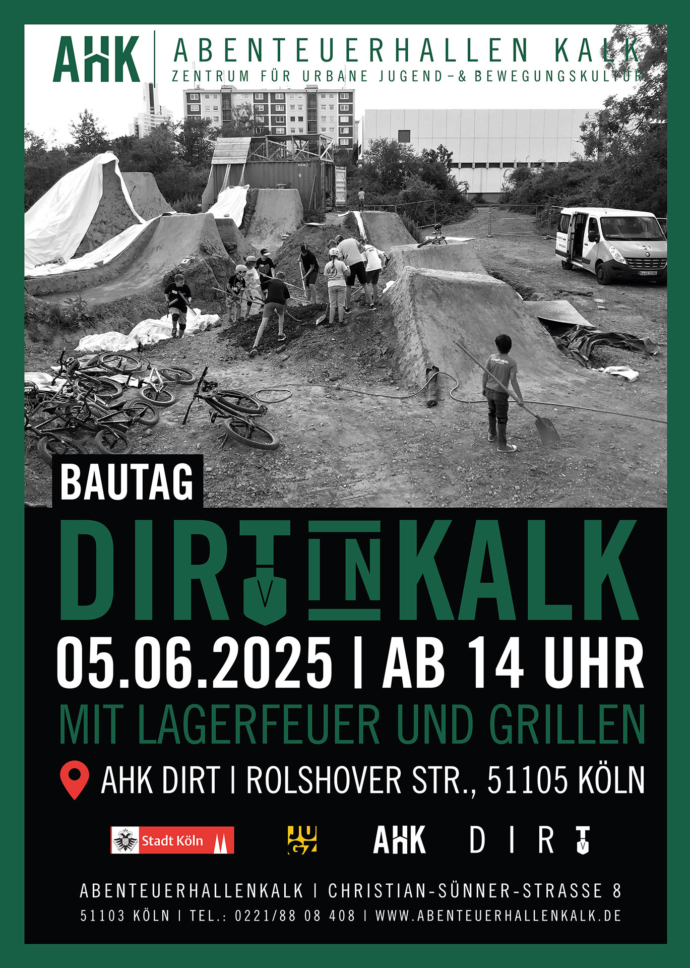 Saisoneröffnung! Nach zwei jahren Pause starten das AHK-Dirtgelände in Köln endlich wieder durch. Hier erfährst du mehr.