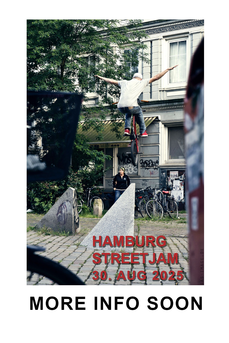 SAVE THE DATE! Auch in diesem Jahr findet wieder ein großer BMX-Streetjam auf den Straßen Hamburgs statt.