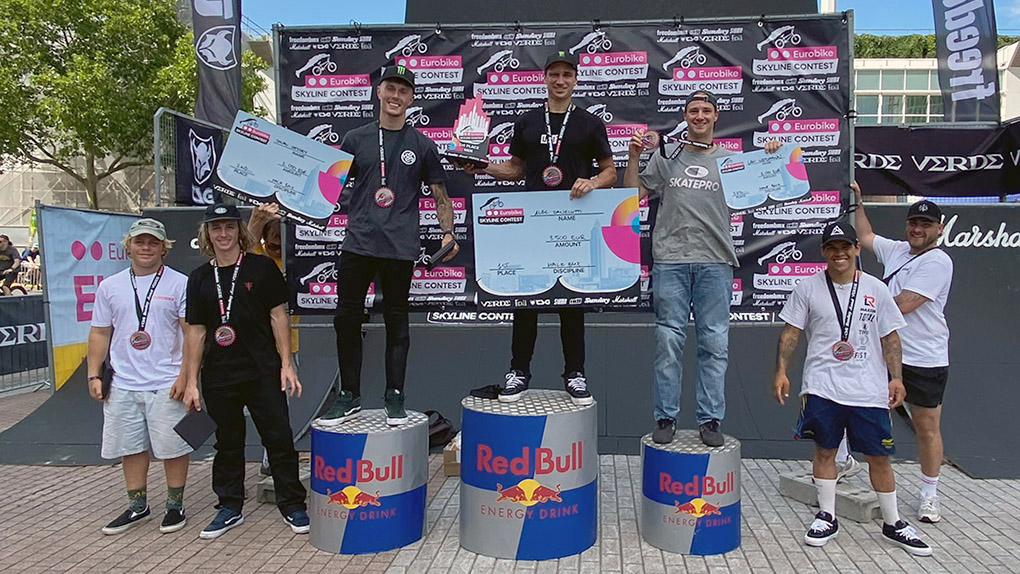 Hier entlang für die kompletten Ergebnisse des EUROBIKE Skyline BMX Contest 2025 auf dem Gelände der Messe Frankfurt.