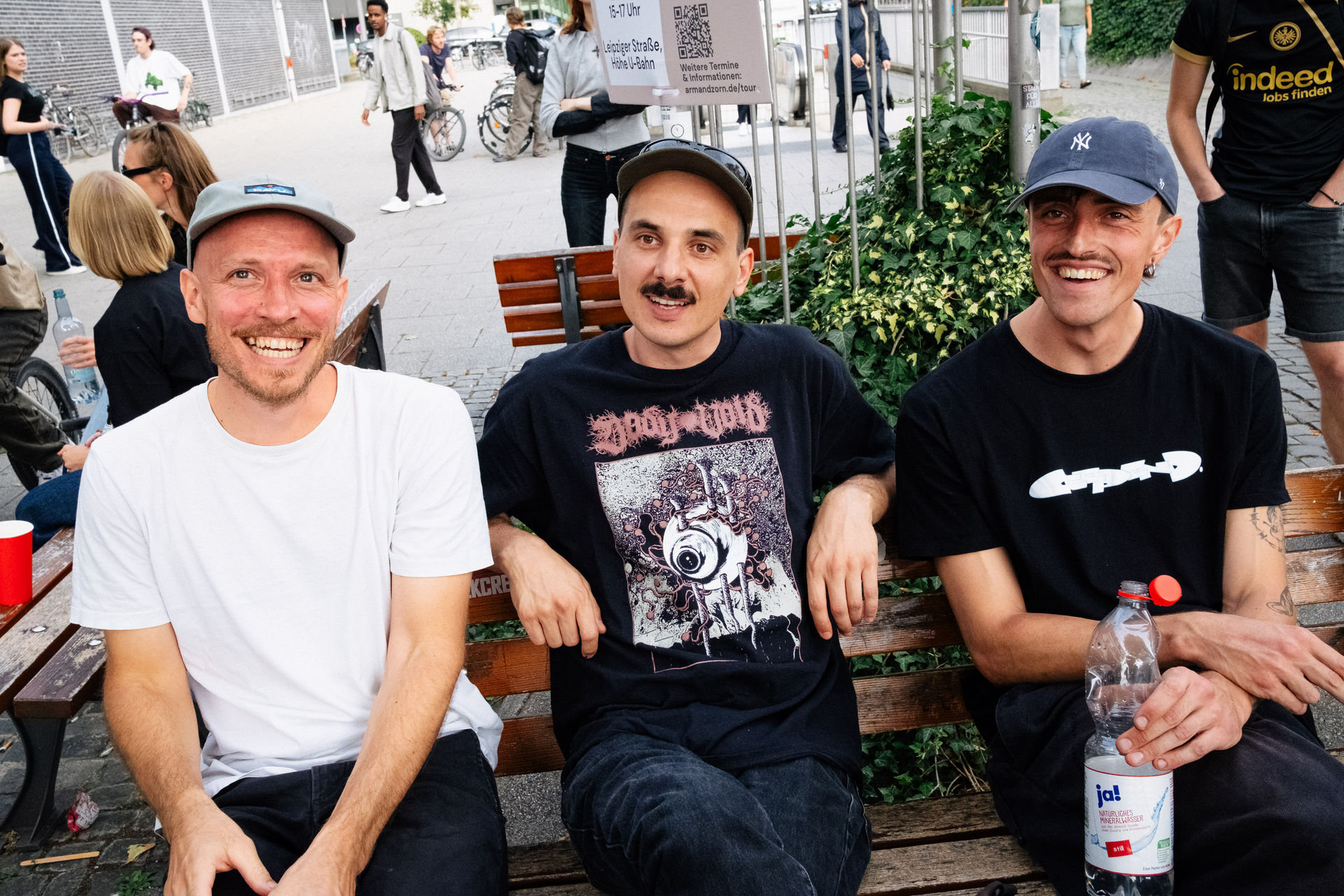 Die geballte Ladung Radkontrolle (v. l.): Philip Schuster, Georg Senger und Manual Marv