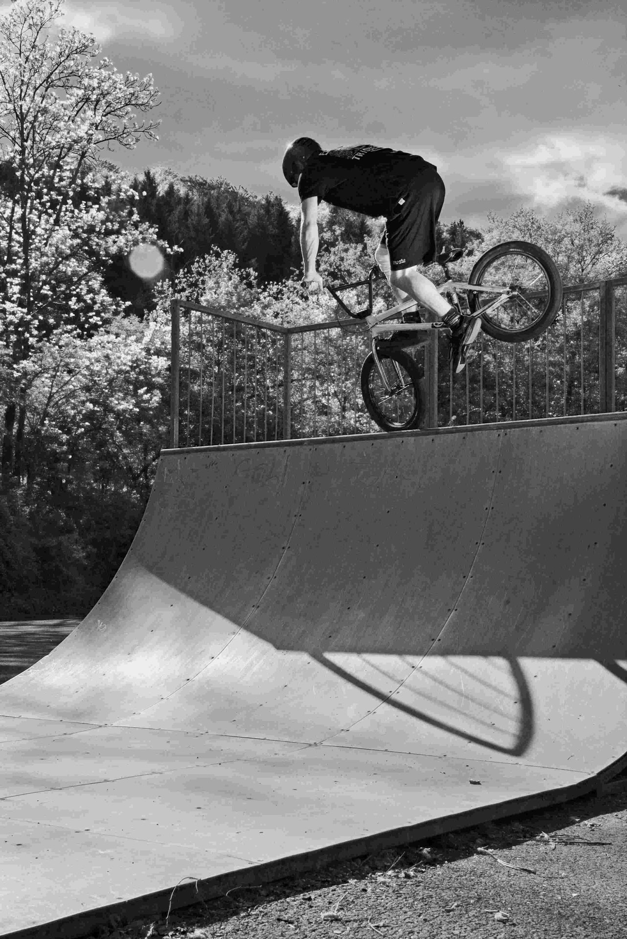 Die Miniramp in Dorlar – furchtbar steil und mit Blechbelag