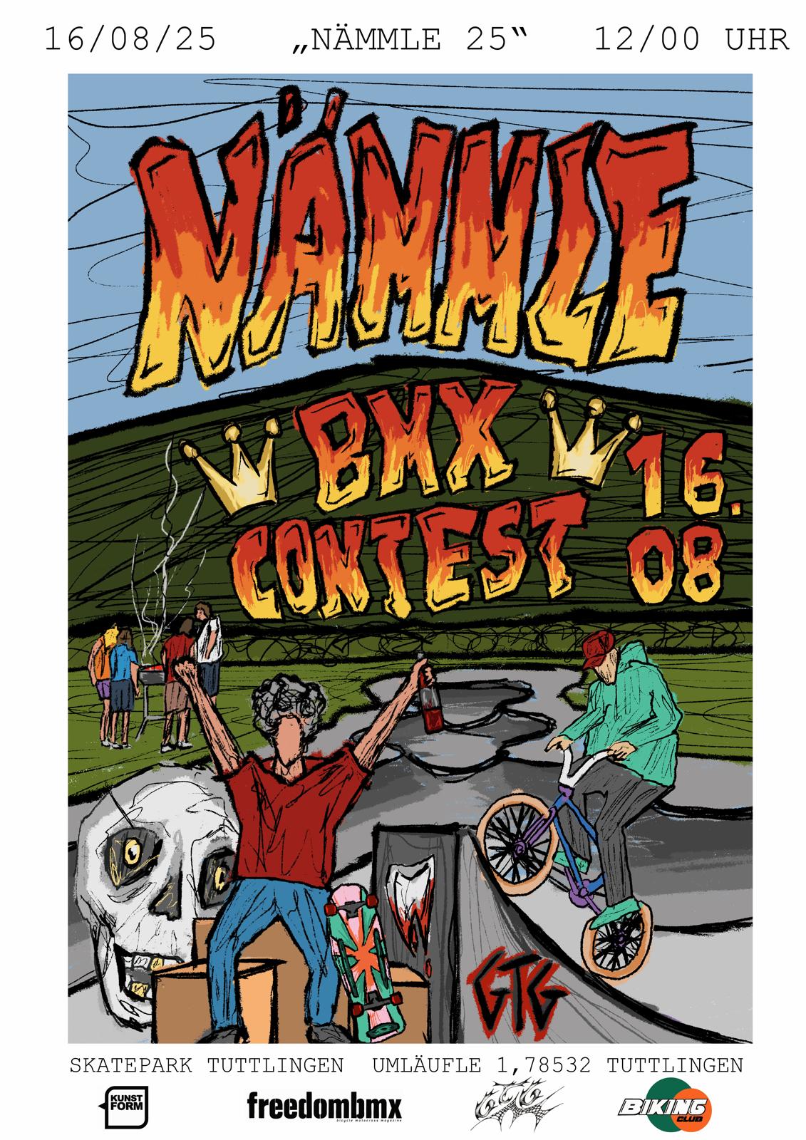 Das BMX Männle Turnier fällt in diesem Jahr leider aus, aber im Skatepark Tuttlingen wird es auf dem Nämmle trotzdem heiß hergehen.