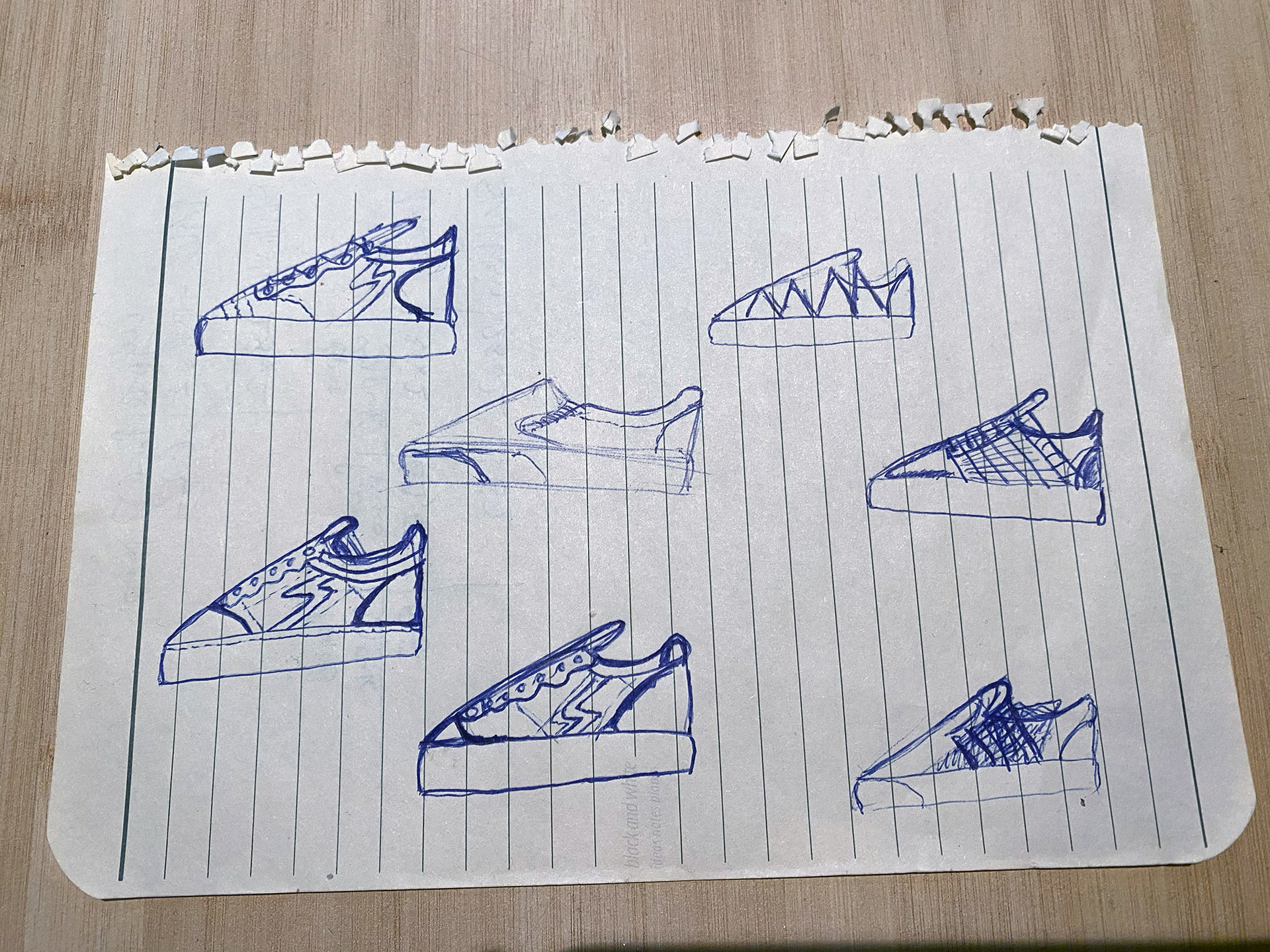 First sketches for the SOFIA shoe