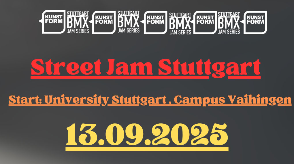 Saisonfinale in Baden-Württemberg! Der letzte Stopp der BMX Jam Series 2025 findet am 13. September auf den Straßen Stuttgarts statt.