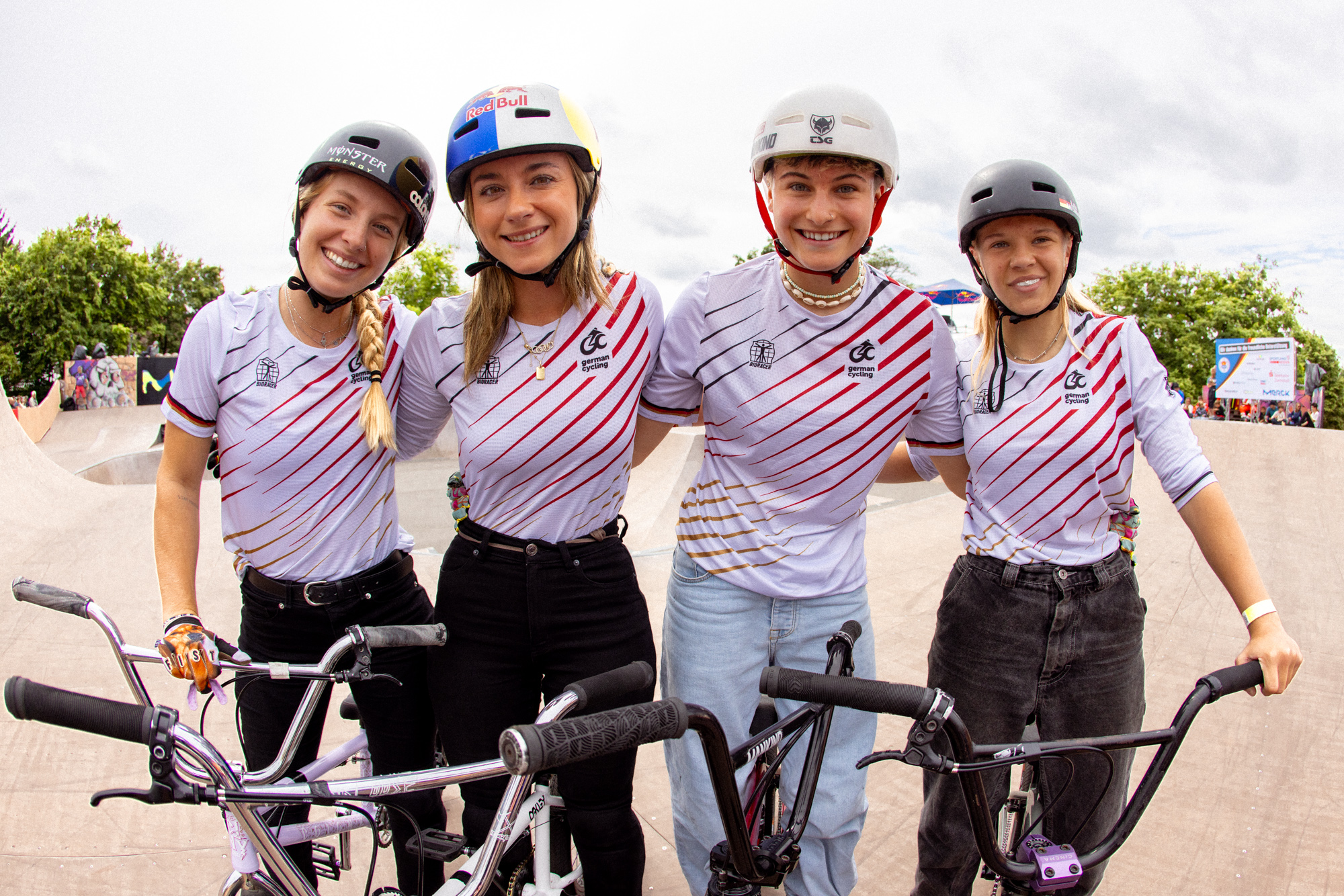 Die vier Finalistinnen (v. l.): Kim Lea Müller, Lara Lessmann, Lillyana Seidler und Lisa Wenisch
