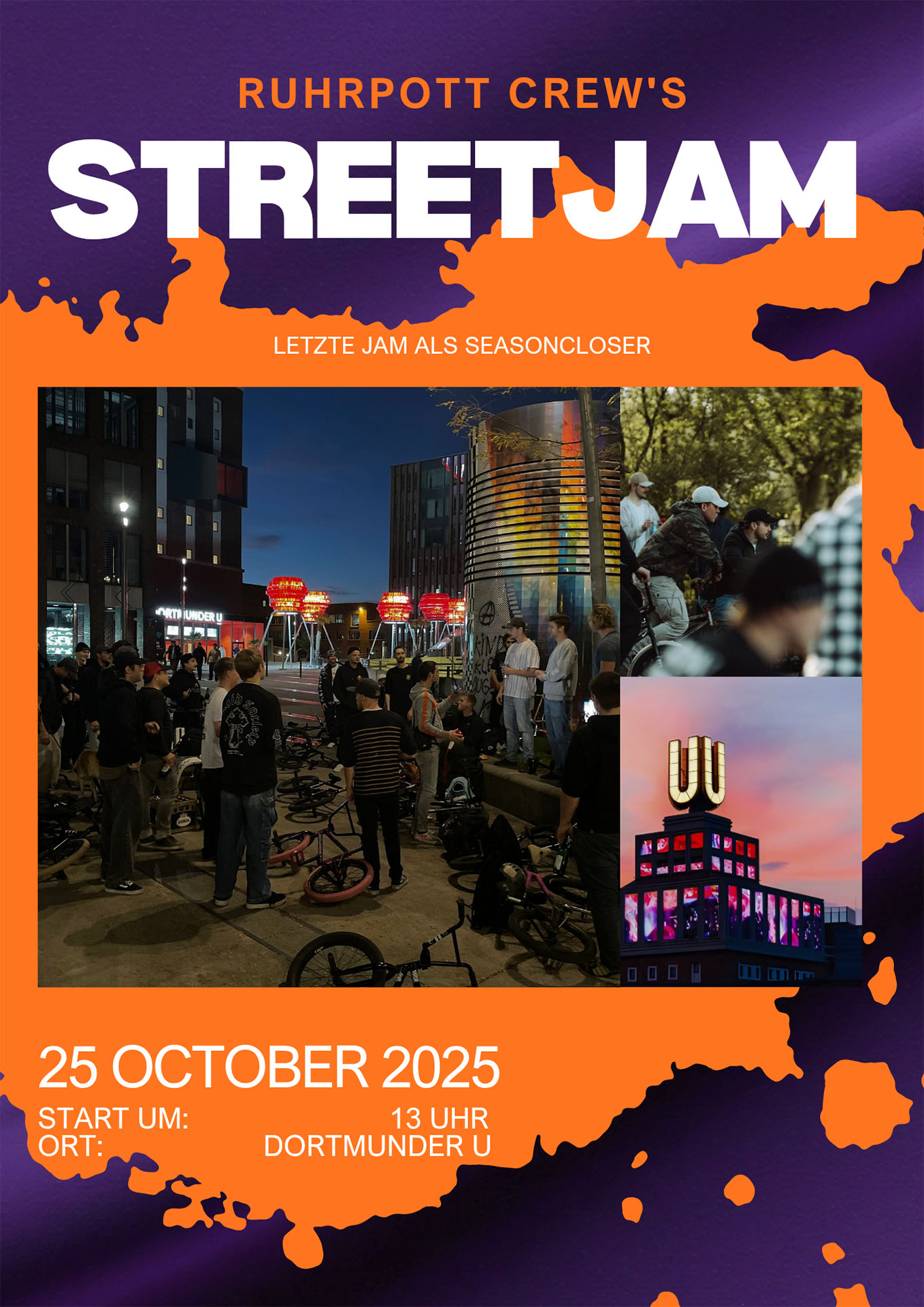Die Ruhrpott Crew lädt am 25. Oktober 2025 zu einem BMX-Streetjam nach Dortmund. Hier erfährst du alles Weitere.