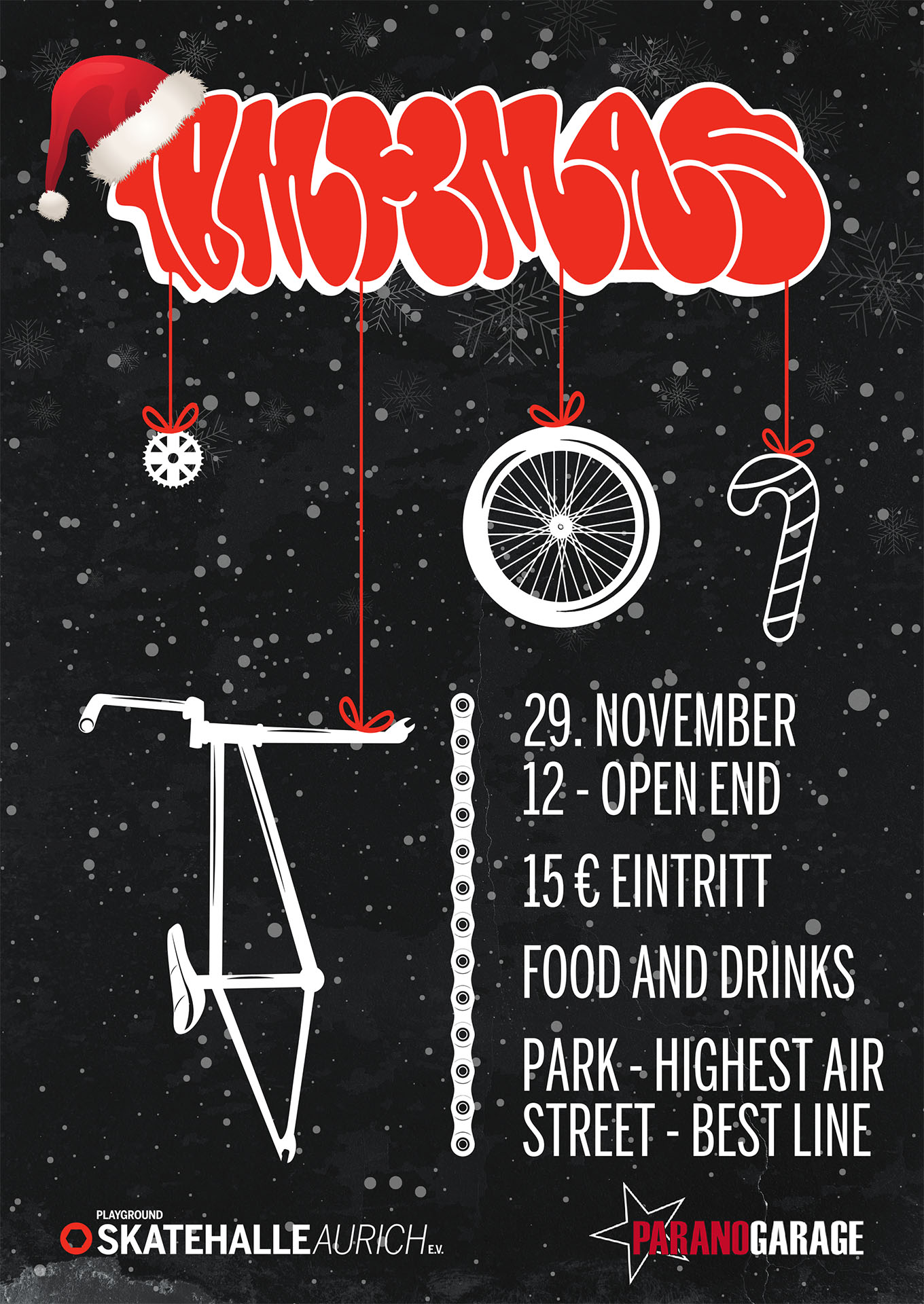 Weihnachten kommt dieses Jahr früher als sonst: Auf zum BMXMAS am 29. November 2025 in der Skatehalle Aurich!