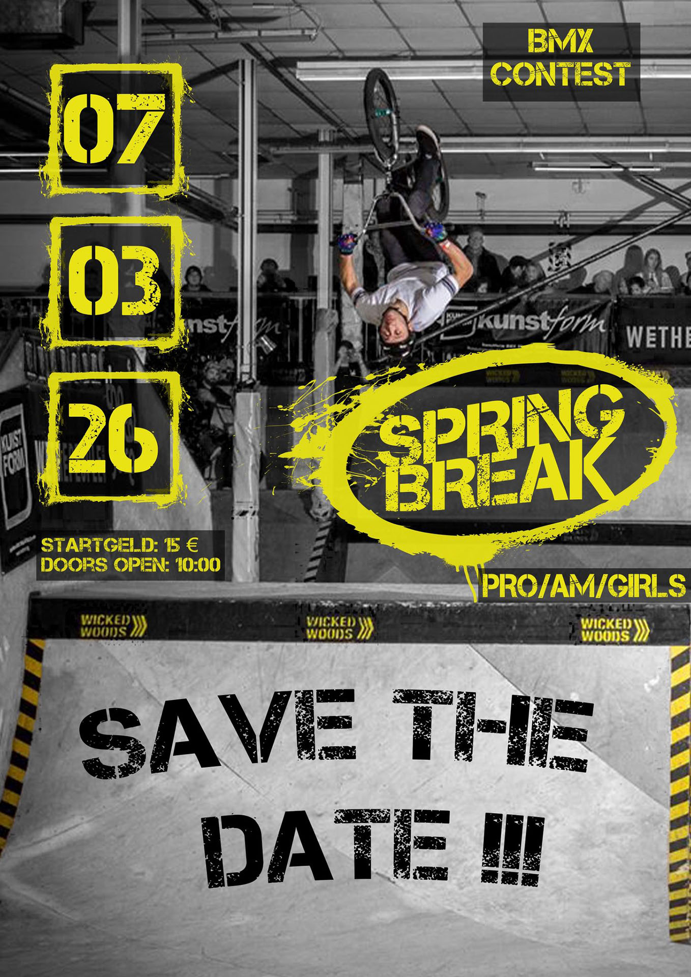 Save the date! Am 07. März 2026 geht der Springbreak-Contest in der Wicked Woods Wuppertal in die nächste Runde.