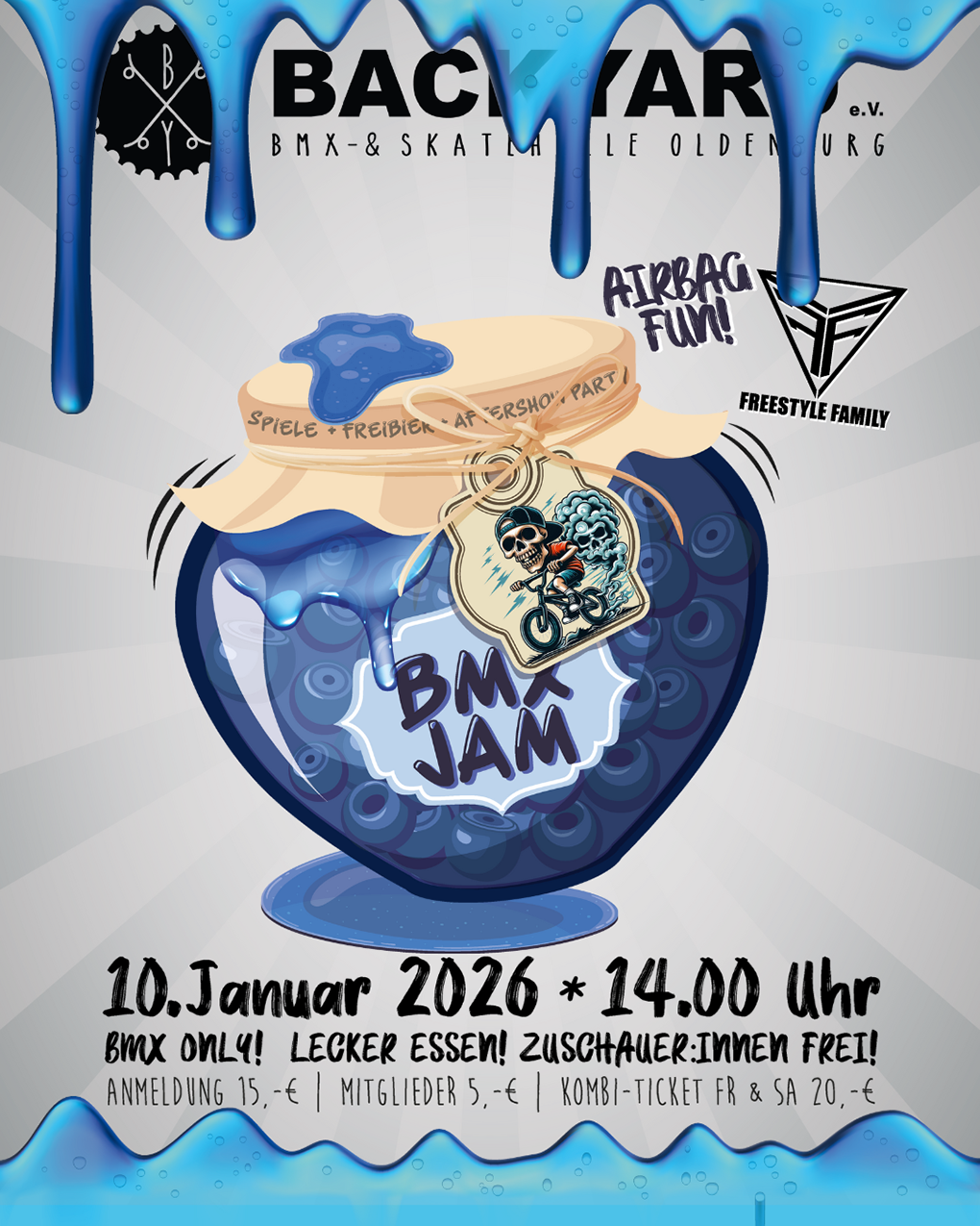 Es ist wieder soweit, die Skatehalle Oldenburg starten am 10. Januar 2026 mit eienm BMX-Jam in das neue Jahr! Mehr dazu hier.