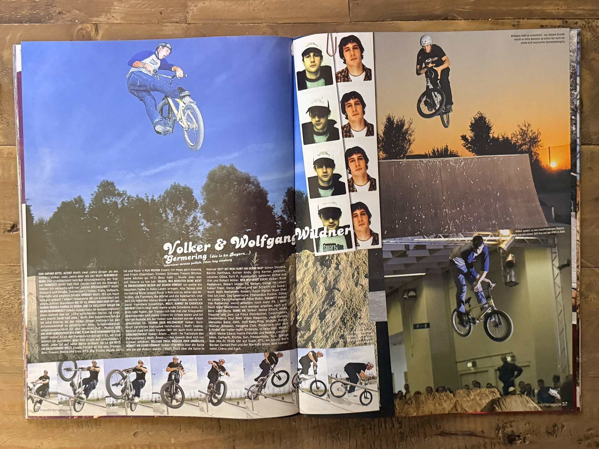 Noch mehr Radfahren, noch weniger arbeiten, noch größere Ladefläche: Wolfgang Wildner im Interview mit seinem Bruder Volker in Ausgabe 55 von 2004