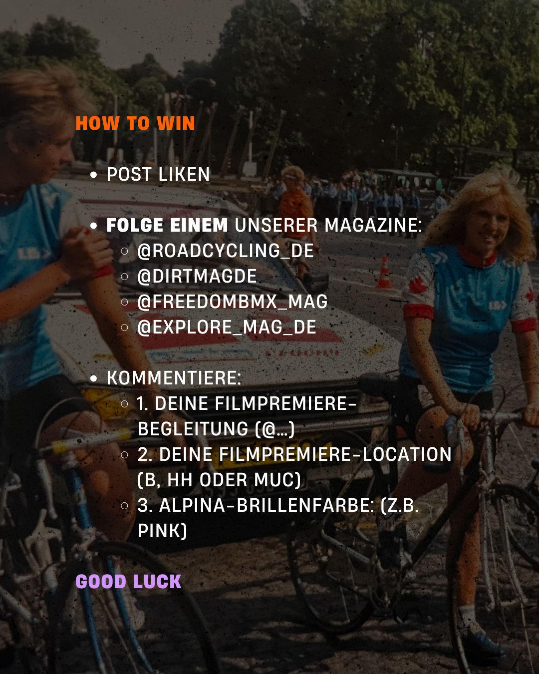 Bike Film Tour Verlosung