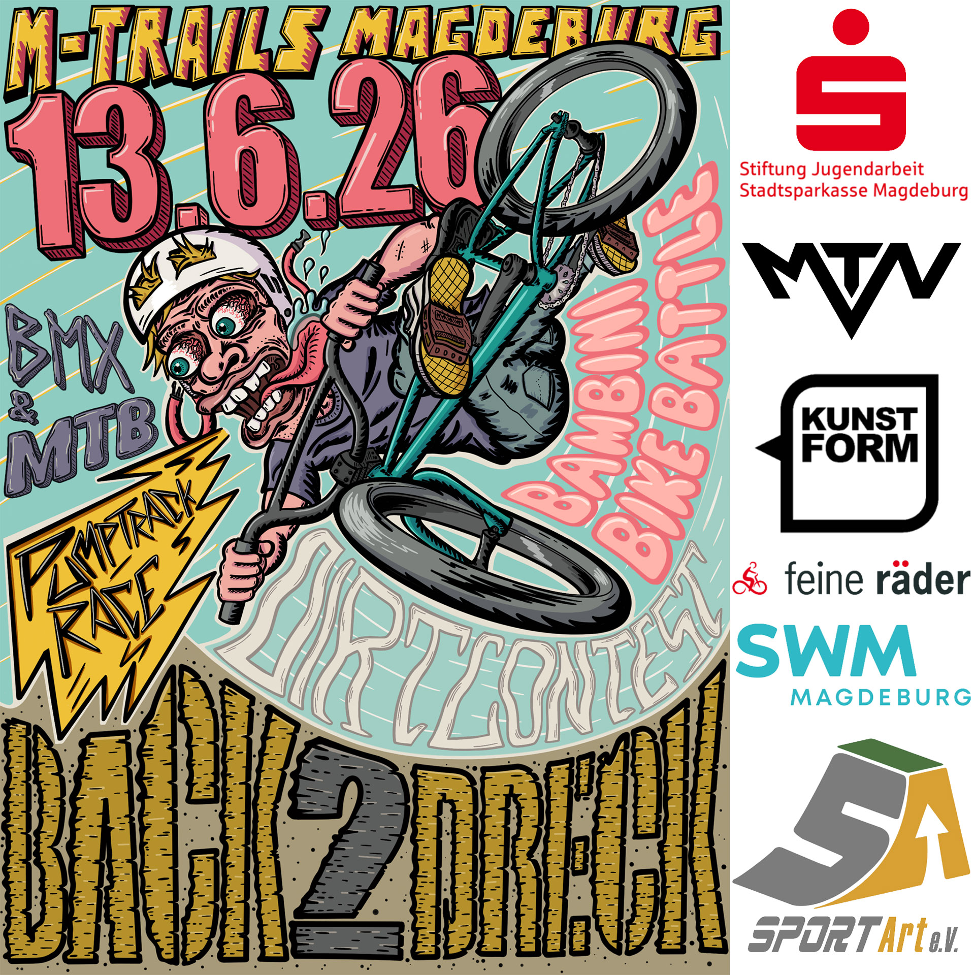 Am 13.6.2026 steigt die nächste Auflage des beliebten "Back to Dreck"-Events an den M-Trails in Magdeburg. Hier erfährst du mehr.