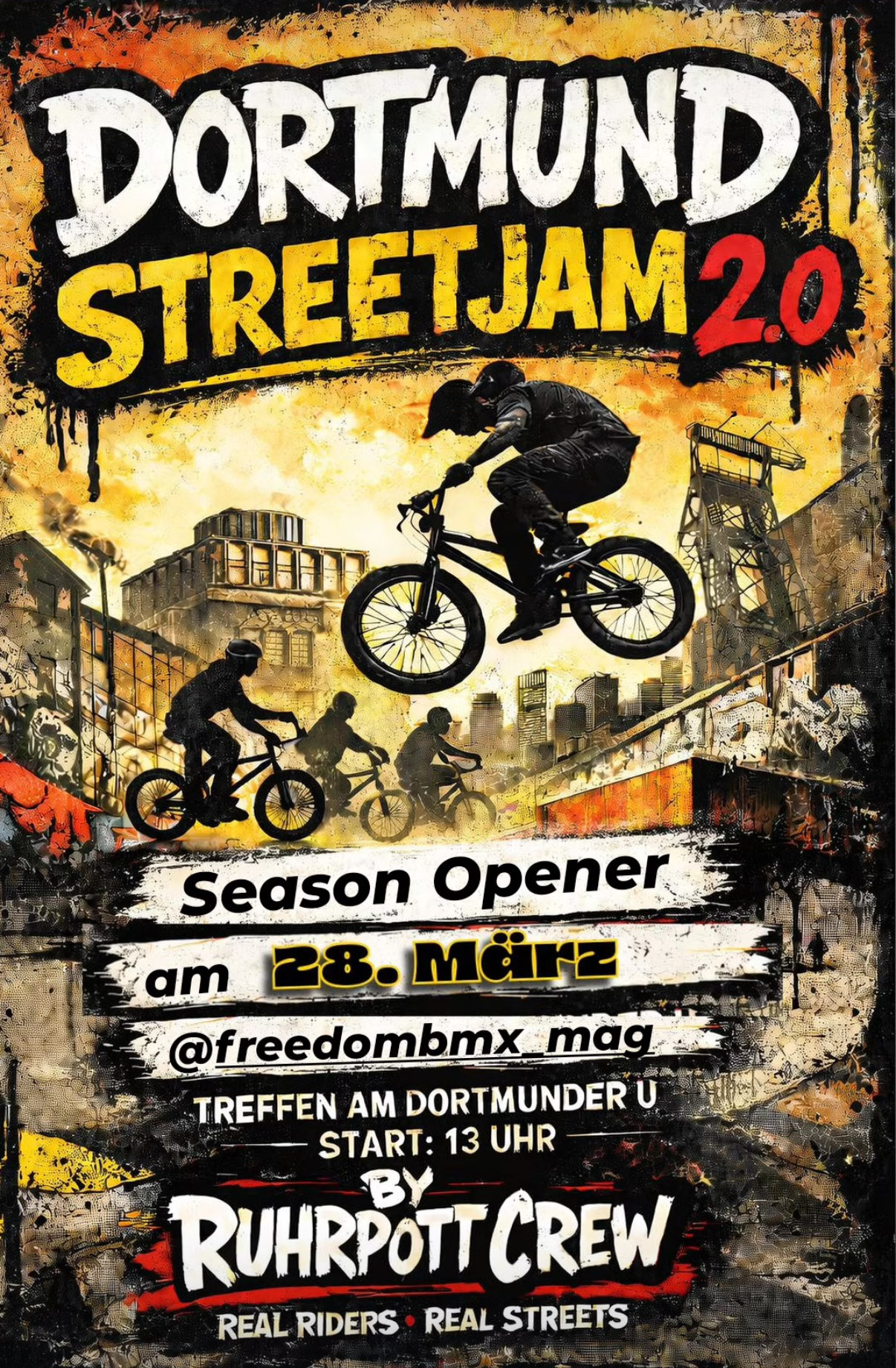 Season Opener im Pott: Die Ruhrpott Crew lädt am 28. März 2026 zu einem Streetjam nach Dortmund. Mehr dazu hier.