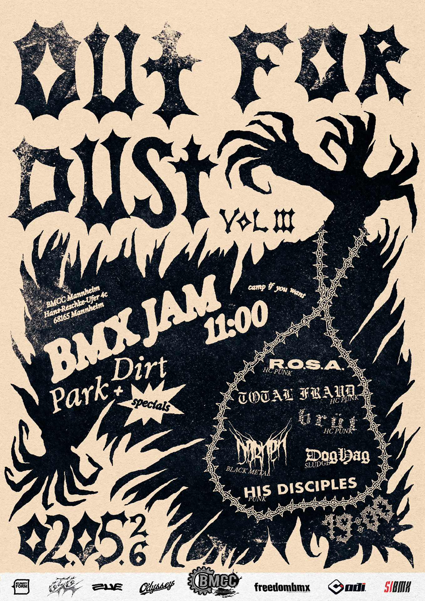 Das wird wieder wild! Am 02. Mai 2026 geht der Out For Dust Jam in Mannheim in die dritte Runde. Mehr dazu hier.