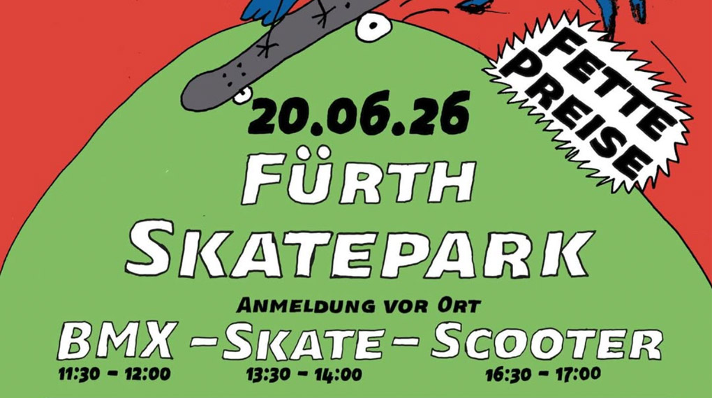 Save the date! Am 20.06.2026 geht das Rollsport Fürth in die nächste Runde. Weitere Infos zu dieser und anderen BMX-Events findest du hier.