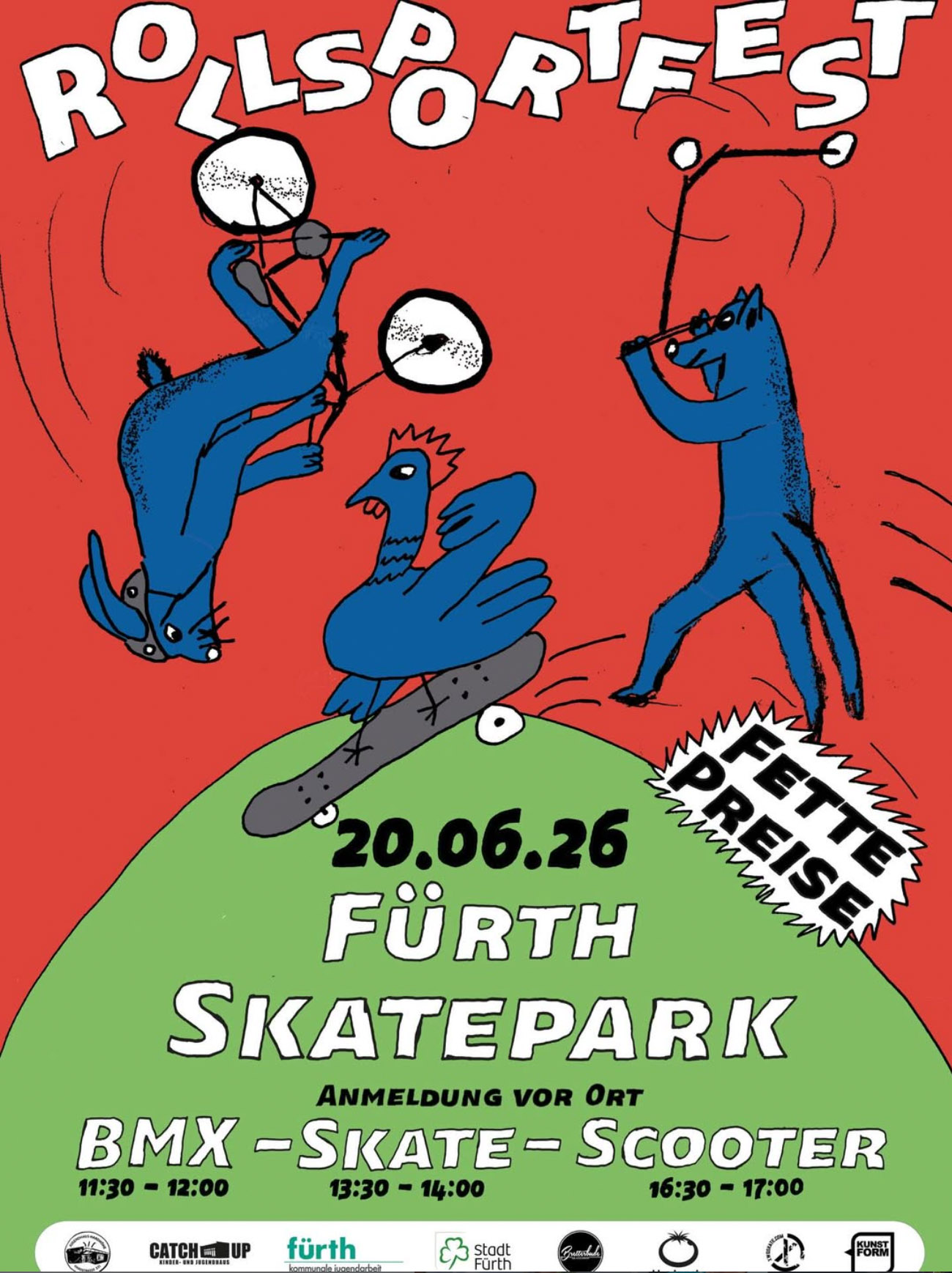 Save the date! Am 20.06.2026 geht das Rollsport Fürth in die nächste Runde. Weitere Infos zu dieser und anderen BMX-Events findest du hier.