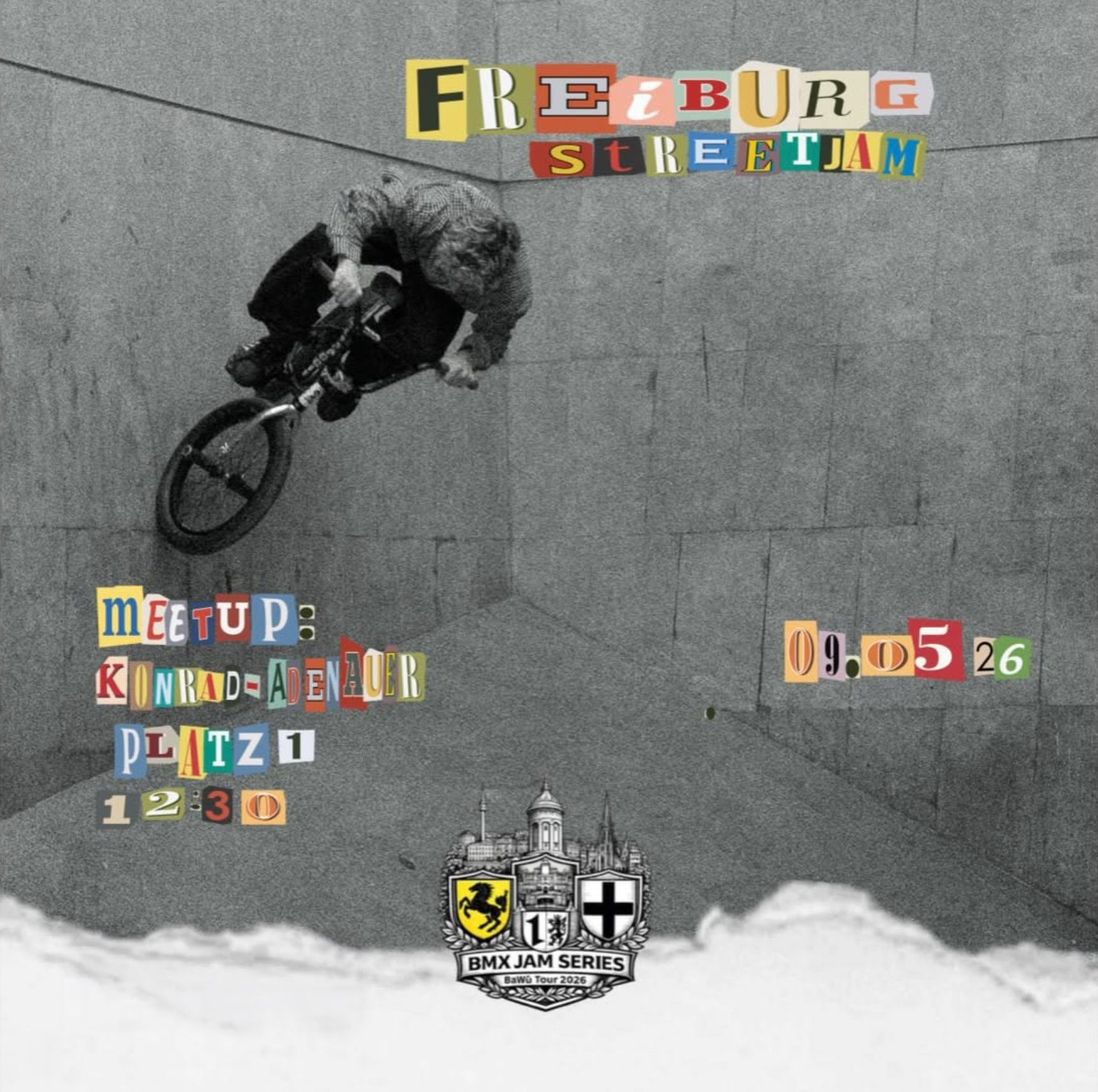 Streetjam auf dem Home Turf von GTBB: Der erste Stopp der BMX Jam Serie 2026 steigt am 09. Mai in Freiburg.