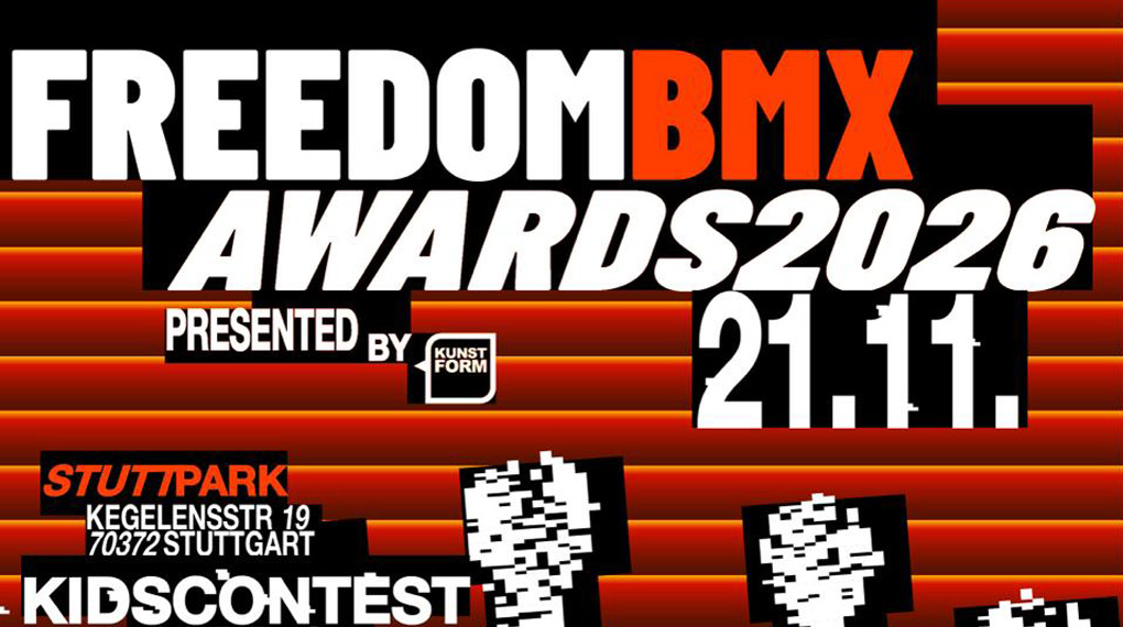 SAVE THE DATE! Die freedombmx Awards kehren am 21. November 2026 nach Stuttgart zurück. Alles Weitere erfährst du hier.