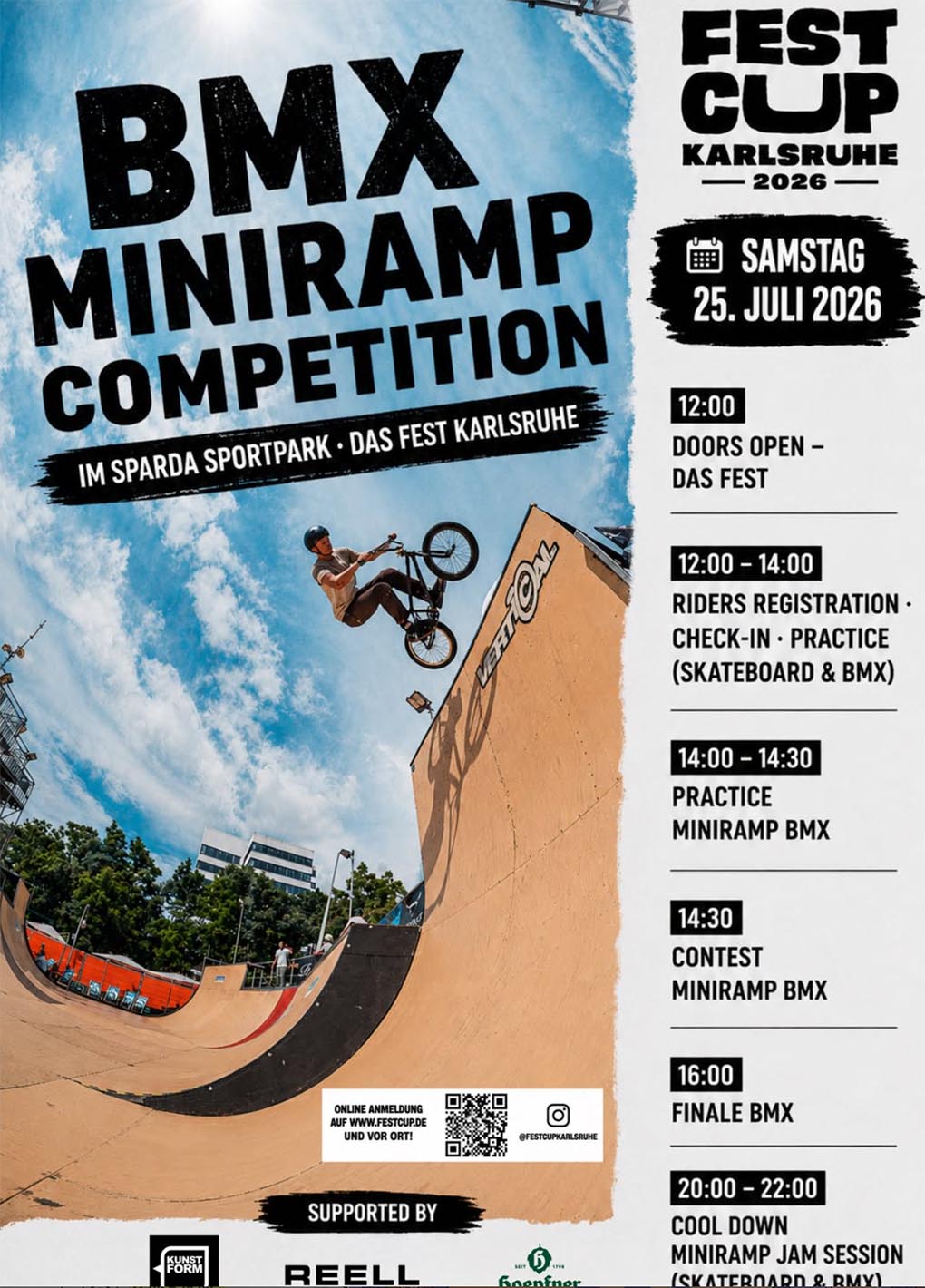 Minirampenfans aufgepasst: Am Samstag, den 25. Juli 2026 geht der Fest Cup in die nächste Runde. Weitere Infos gibt es hier.