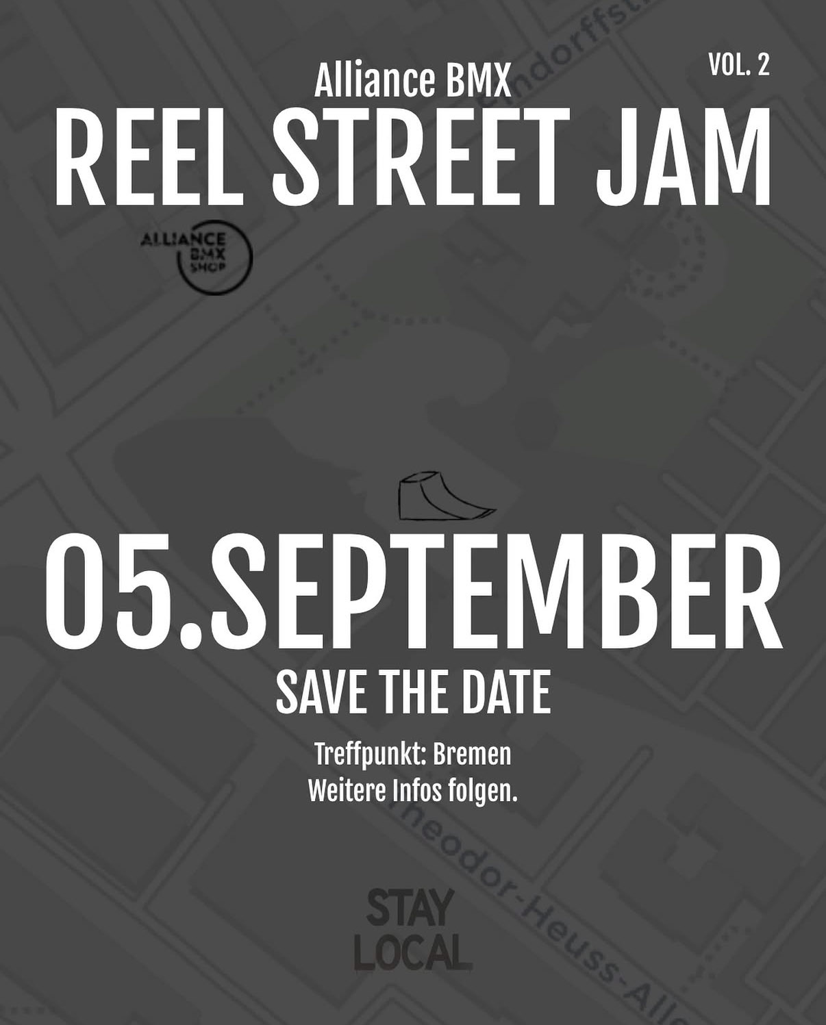 Clips filmen und Stuff abräumen: Der Reel Street Jam von Alliance BMX geht am 05. September 2026 in Bremen in die zweite Runde.