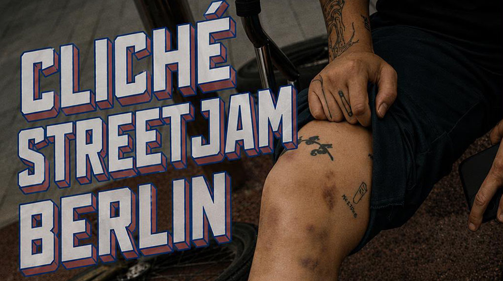Die Cliché Crew lädt am 15. August zu einem Streetjam nach Berlin. Es wird einen mobilen Kicker geben und jede:r ist willkommen!