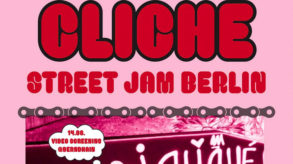 Die Cliché Crew lädt am 15. August zu einem Streetjam nach Berlin. Es wird einen mobilen Kicker geben und jede:r ist willkommen!