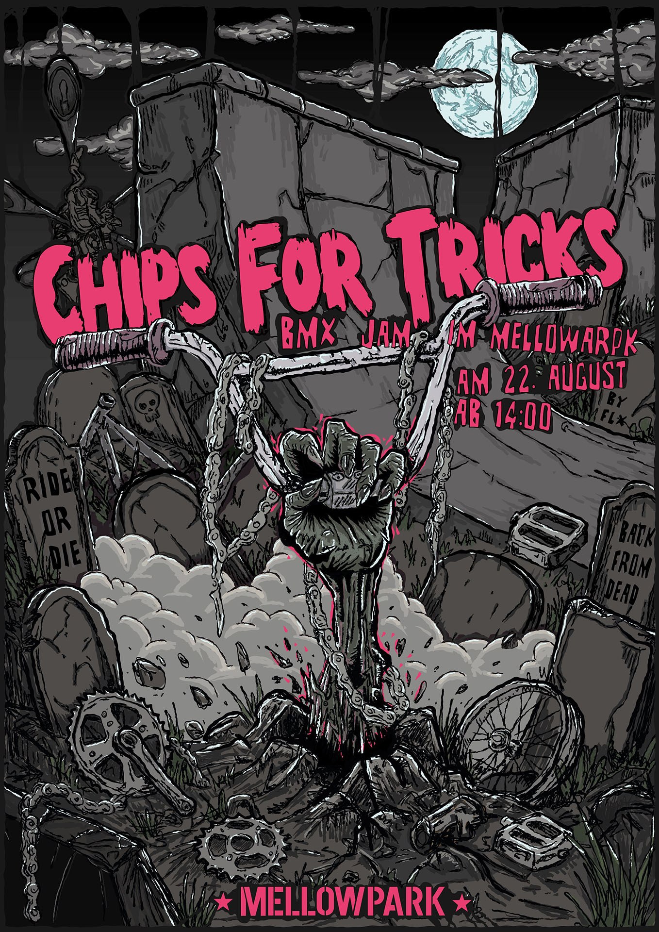 Am 22. August 2026 findet im Mellowpark Berlin die erste Auflage des Chips 4 Tricks Jams statt. Kommste rum, oder watt?!