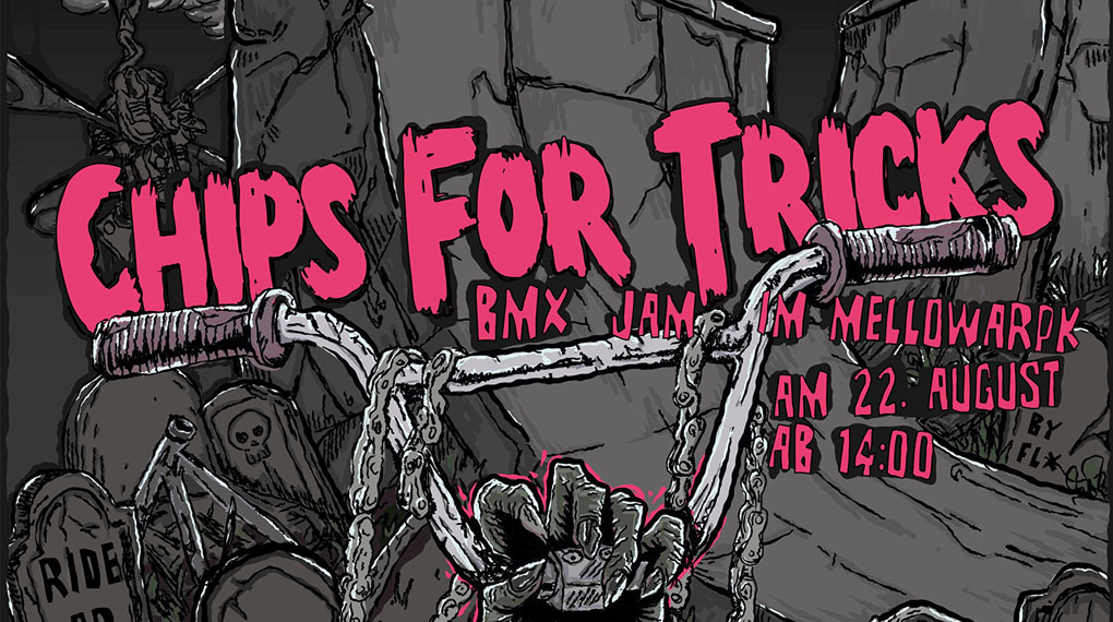 Am 22. August 2026 findet im Mellowpark Berlin die erste Auflage des Chips 4 Tricks Jams statt. Kommste rum, oder watt?!