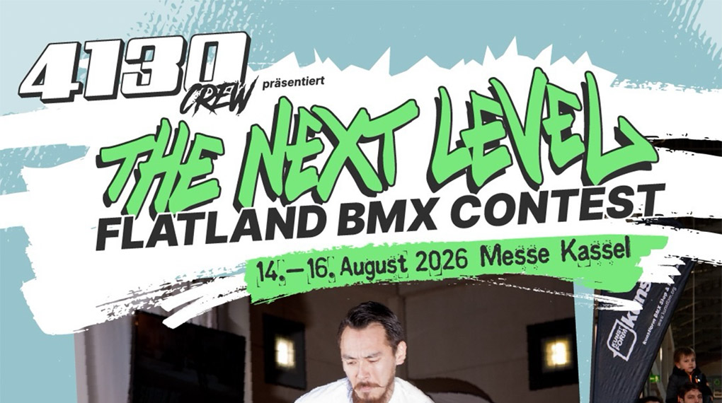 In Kooperation mit World Freestyle & Global Jam 2026 bringt die 4130 Crew BMX-Flatland vom 14.–16. August in die Messehallen Kassel.