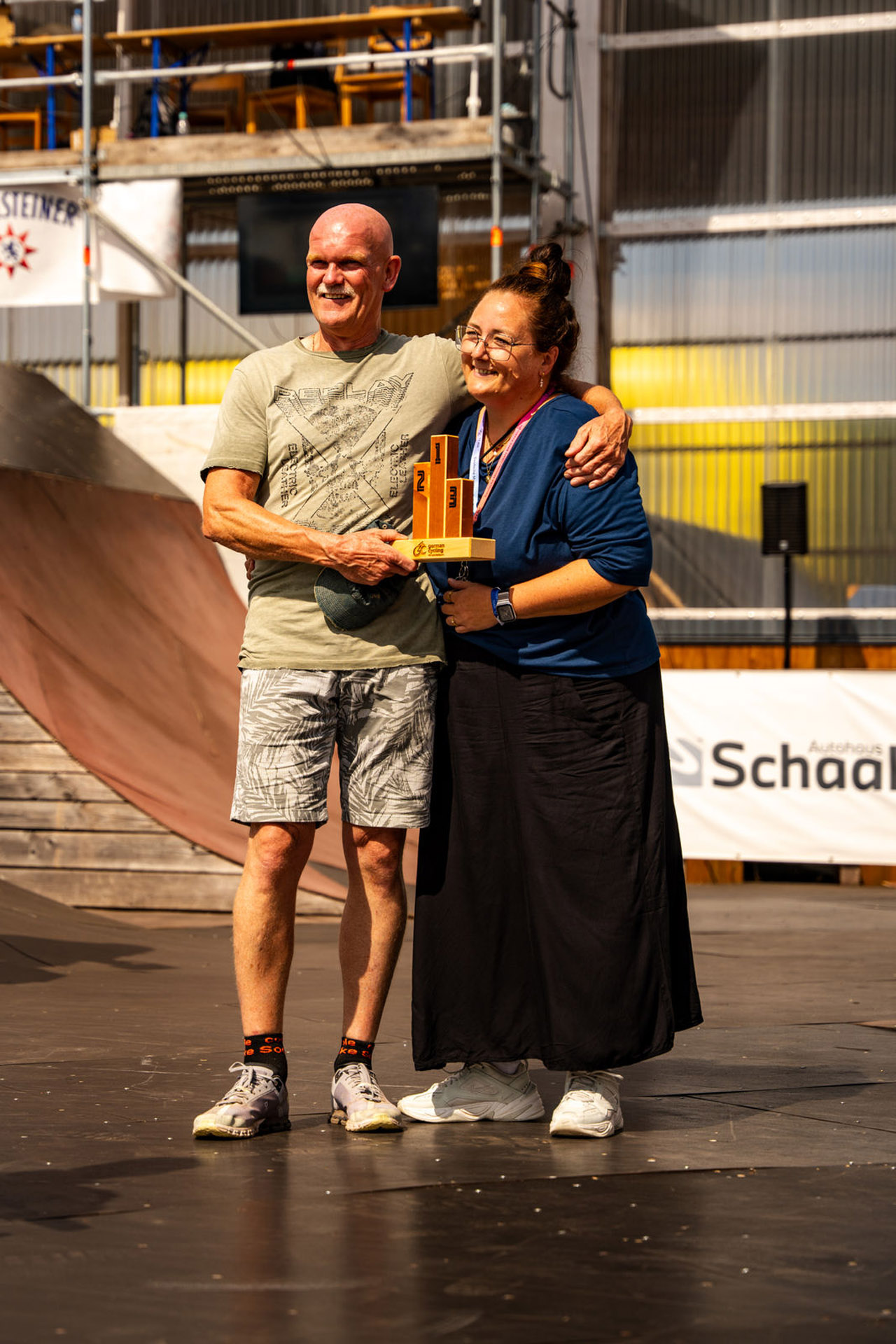 Bei ihnen liefen am DM-Wochenende alle Fäden zusammen: Guido Clemens und Verena Molitor vom Woodstyle e. V.