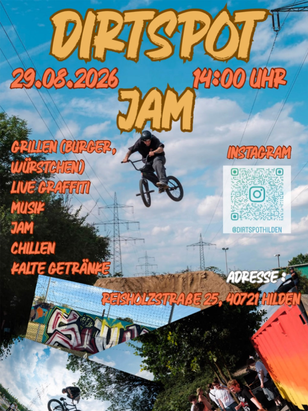 Dreckspatzen aufgepasst: Am 29. August 2026 findet am Dirtspot ein Jam statt. Jede:r ist herzlich willkommen! Mehr dazu hier.
