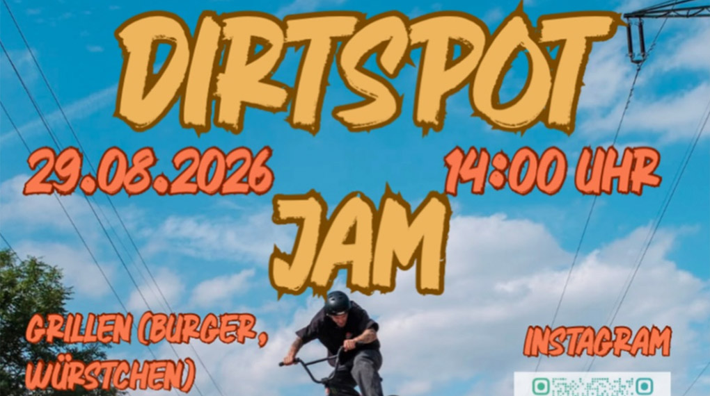 Dreckspatzen aufgepasst: Am 29. August 2026 findet am Dirtspot ein Jam statt. Jede:r ist herzlich willkommen! Mehr dazu hier.