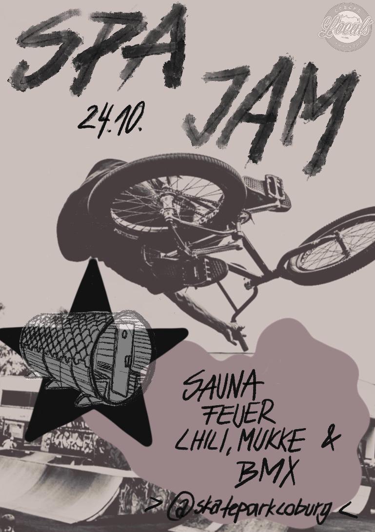 Sauna, Chilli Sin Carne und ein fetter Rampenpark: Am 24. Oktober 2022 lädt Chris Eichler zum Spa Jam in den Skatepark Coburg.