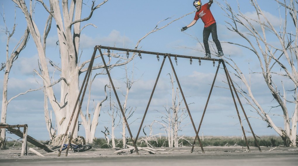 Balance-Akt auch mal ohne Bike