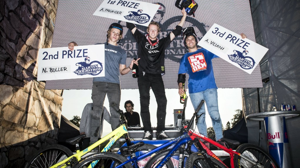 Das Sieger-Podium: Anton Thelander (1st), Nils Buller (2nd) and Antoni Villoni (3rd)