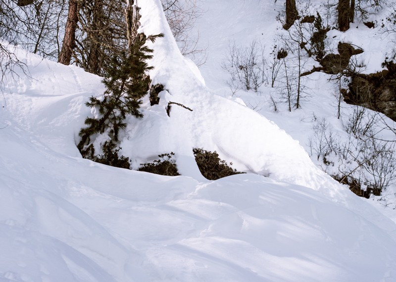 Mario Käppeli fliegt durchs Backcountry; Foto: Patrick Steiner