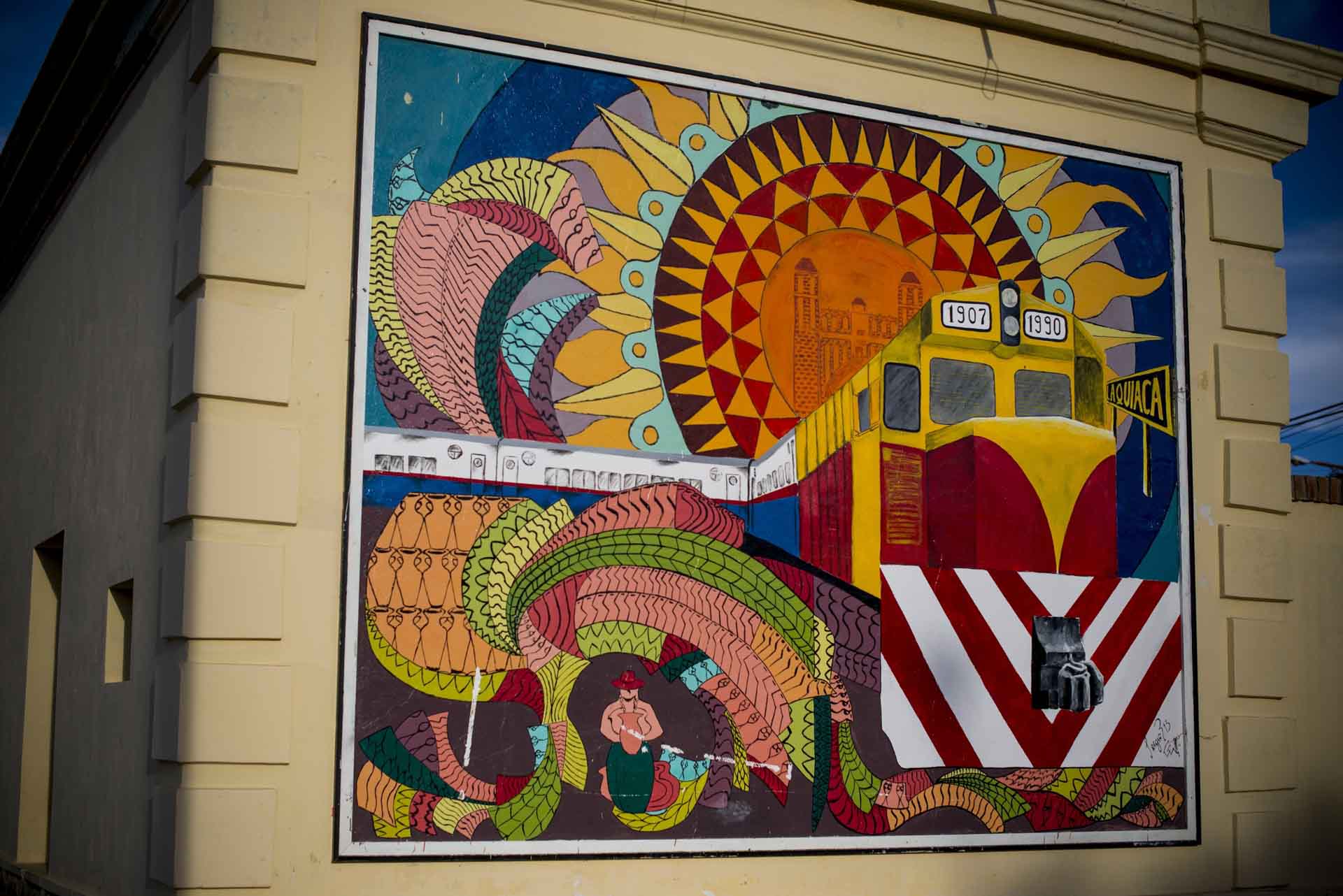 Wall mural, La Quiaca, Argentina, the start of our journey.