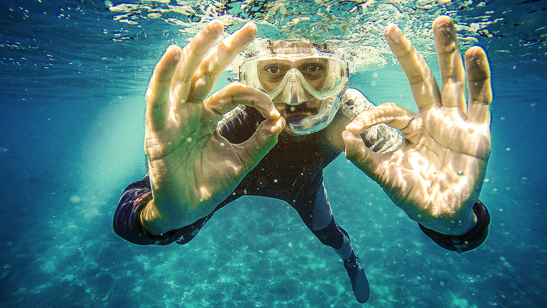 Scuba diver underwater.