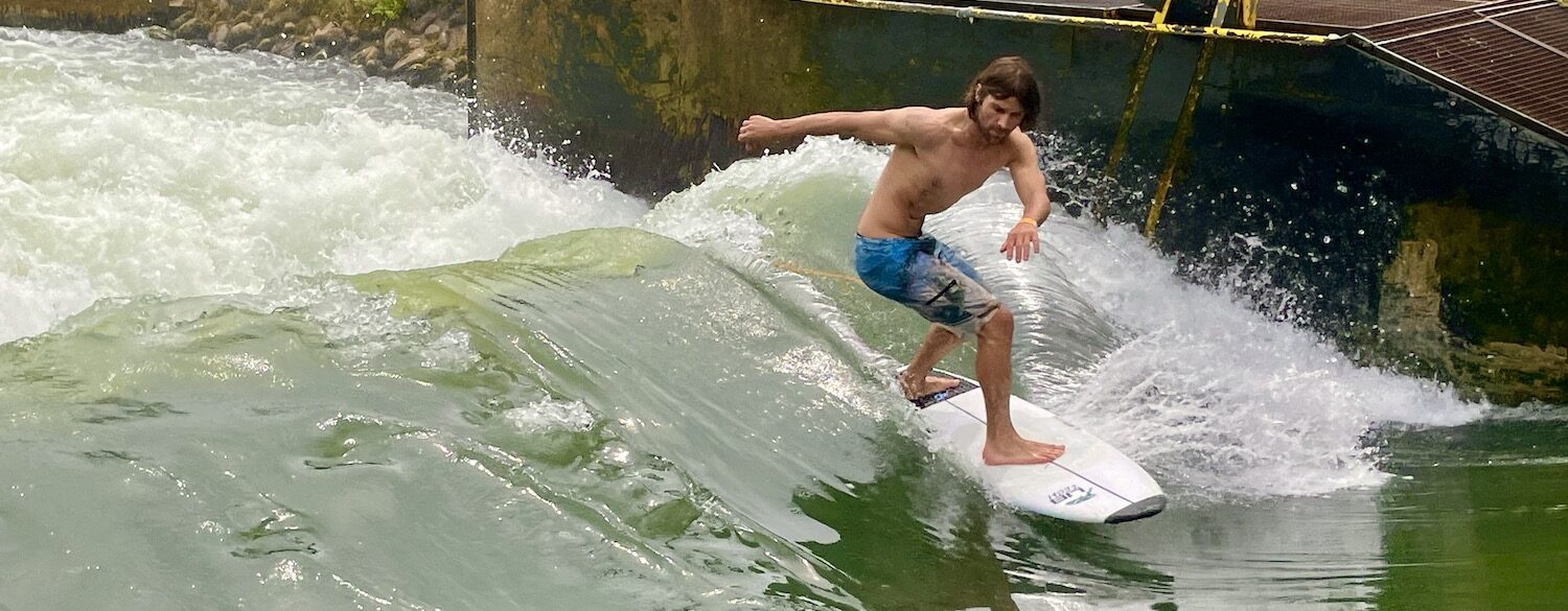 Patrick Rauter - Location Riversurf Anlage Divoka Voda (Cunovo – Slowakei) - Riversurfen für Anfänger:innen