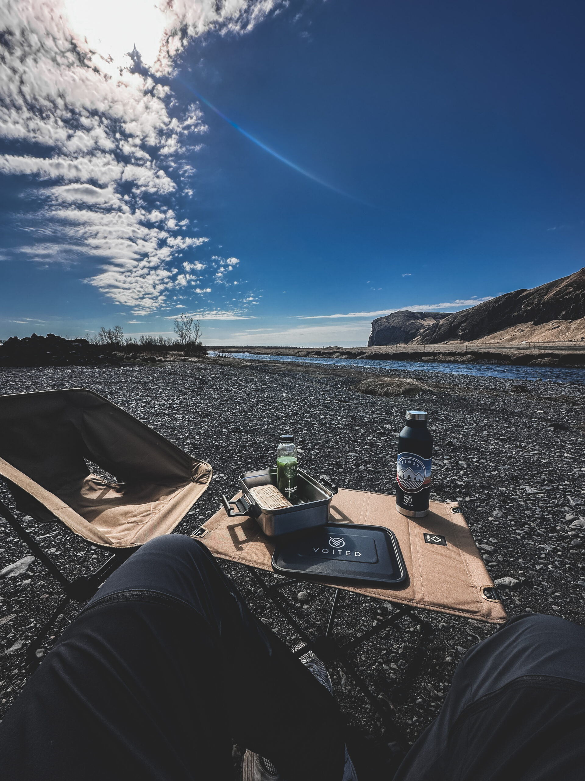 Skogafoss mit Helinox und Voited